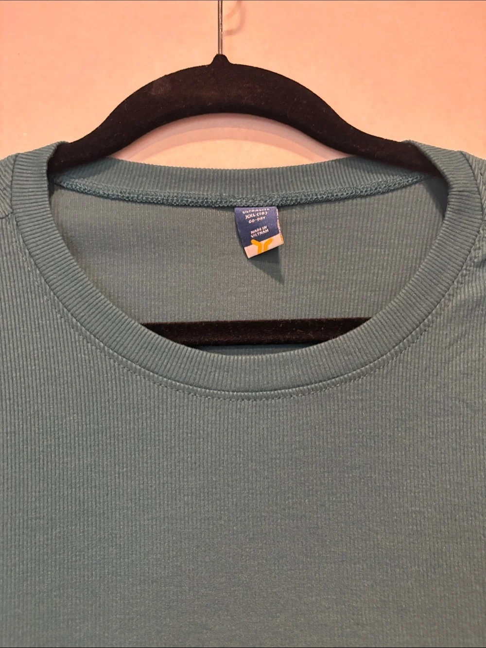 Old Navy - Girls ultralite. long sleeve ribbed t-shirt. Size XXL (18) Green teal